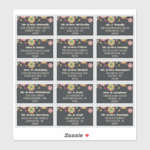 70のレトロ結婚Groovyの個別ゲストアドレス シール