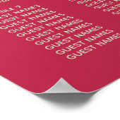 70のレトロGroovy Vivaマゼンダ結婚ンの座席 ポスター (角)