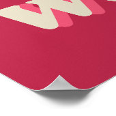 70のレトロGroovy Vivaマゼンダ結婚ンへようこそ ポスター (角)