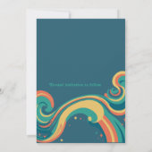 70のヴィンテージgroovy discoは日付を保存 招待状 (裏面)