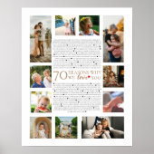 70の理由であなたを愛する80歳60歳の誕生日50歳 ポスター (正面)