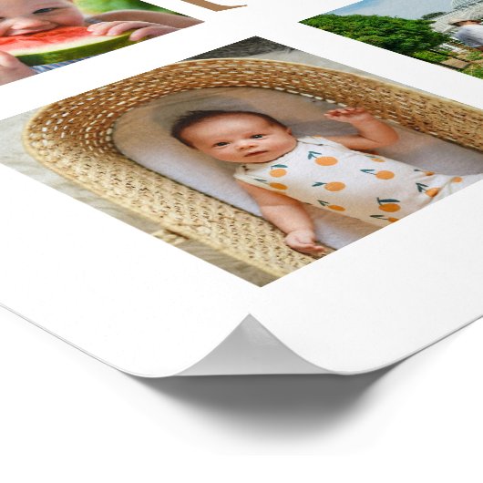 70の理由を私たちはあなたの写真コラージュ誕生日を愛する ポスター (角)