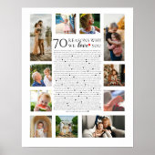 70の理由を私たちはあなたの写真コラージュ誕生日を愛する ポスター (正面)