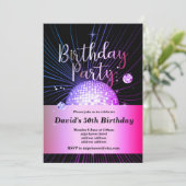 70の誕生日パーティー、ディスコパーティー 招待状 (スタンド正面)