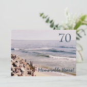70の重大な年か誕生日のパーティー海 招待状 (スタンド正面)