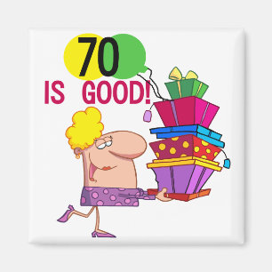 70はよい誕生日のTシャツおよびギフトです マグネット