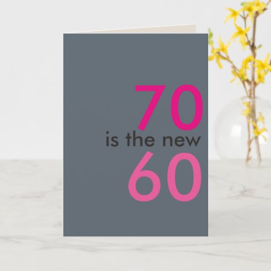 70は新しい60歳の誕生日のホー・レイ カード (黄色い花)