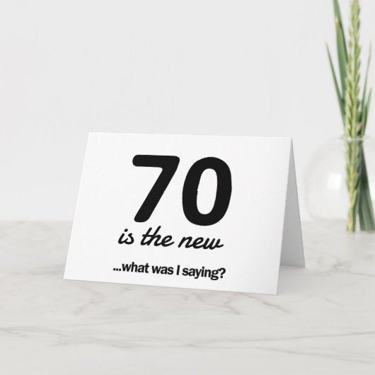 70は新しい…私は何だったことわざ? カード (正面)