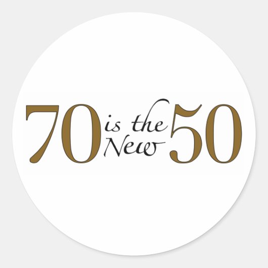 70は新50だ ラウンドシール (正面)