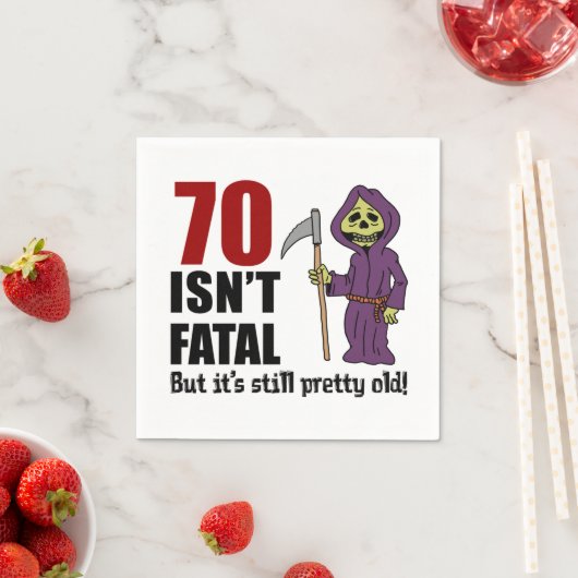 70は死ぬわけではないが、まだ古い死神である スタンダードカクテルナプキン (インサイチュ)