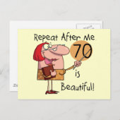 70は美しいTシャツとギフト ポストカード (正面/裏面)