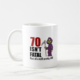70は致命的ではないが、まだ古い死神 コーヒーマグカップ