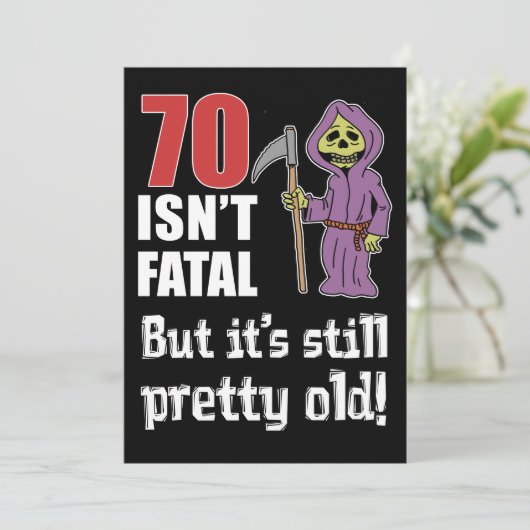 70は致命的ではないが、古い死神おもしろいの招待状 招待状 (スタンド正面)