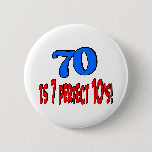 70は7パーフェクト10秒(青) 缶バッジ (正面)