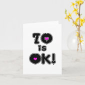 70はOK誕生日 カード (黄色い花)