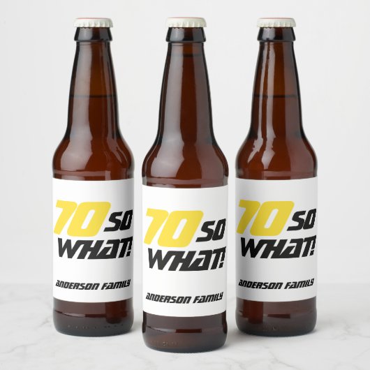 70やる気を起こさせるだから70おもしろい番目の誕生日 ビールラベル (ボトル)