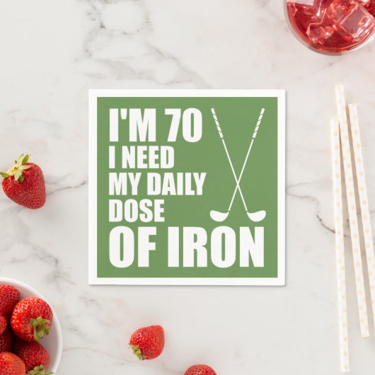 70アイアンゴルファーの毎日のパーティーナプキン スタンダードカクテルナプキン (インサイチュ)