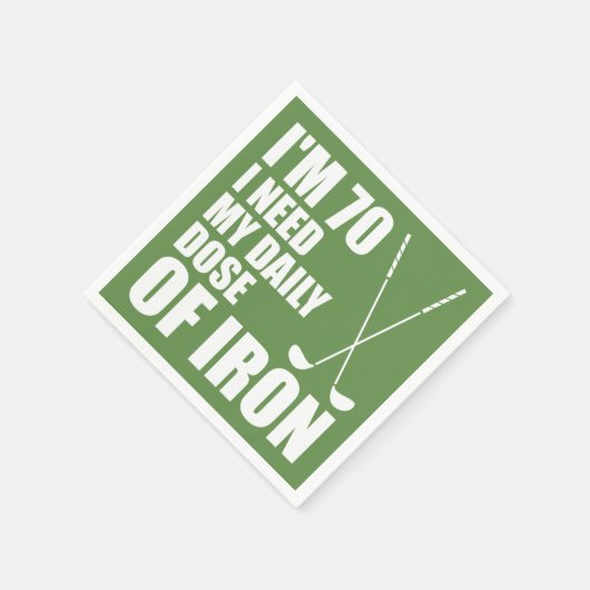 70アイアンゴルファーの毎日のパーティーナプキン スタンダードカクテルナプキン (角)