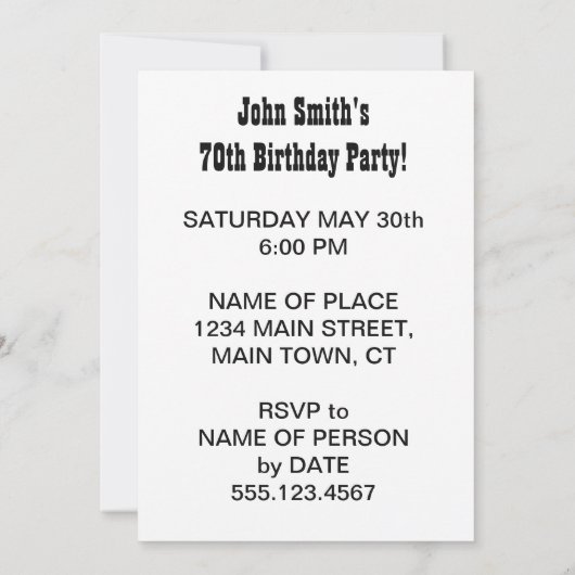 70アボカドを回している神聖なグアカモール 招待状 (裏面)