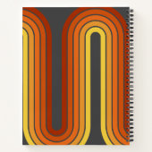 70インスパイアラインアートサンセットレッドオレンジイエローアーチ ノートブック (裏面)