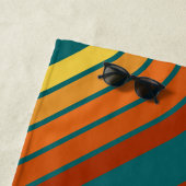 70インスパイアラインアートサンセットレッドオレンジイエローアーチ ビーチタオル (インサイチュ)