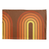 70インスパイアラインアートサンセットレッドオレンジイエローアーチ 枕カバー (裏面)