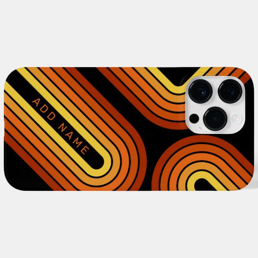 70インスパイアラインアートサンセットレッドオレンジイエローアーチ Case-Mate iPhoneケース (裏面 (横))