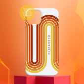 70インスパイアラインアートサンセットレッドオレンジイエローアーチ Case-Mate iPhoneケース