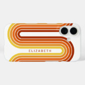 70インスパイアラインアートサンセットレッドオレンジイエローアーチ Case-Mate iPhoneケース (裏面 (横))