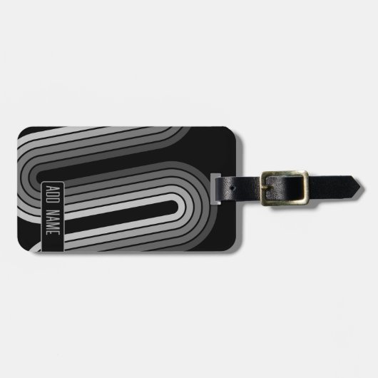 70インスパイア Line Art Shades of Gray and Black ラゲッジタグ (正面横)