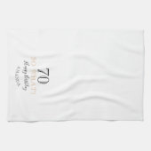 70エレガントだから何おもしろい引用文70誕生日 キッチンタオル (横)