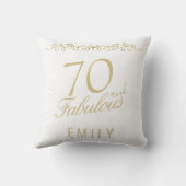 70エレガントと素晴らしいオーナメント70誕生日 クッション (裏面)
