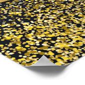 70エレガントと素晴らしい金ゴールドグリッター70誕生日 ポスター (角)