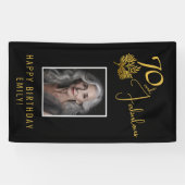 70エレガントとFabulous Tigs 70th誕生日写真 横断幕 (横)