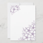 70エレガントパープル70歳の誕生日パーティー 招待状 (裏面)