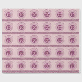 70エレガント番目の誕生日バラ金ゴールドグリッターとストライプ ラッピングペーパー (フラット)