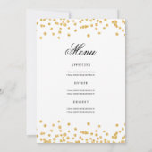 70エレガント番目の誕生日プログラムメニュー金ゴールド 招待状 (裏面)