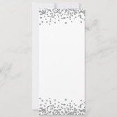 70エレガント番目の誕生日メニューSilver紙吹雪 招待状 (裏面)