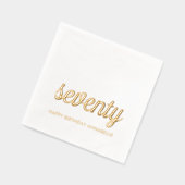 70エレガント誕生日ゴールドフォイルモダンナプキンス 箔ナプキン (左)