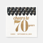 70エレガント誕生日 スタンダードカクテルナプキン (正面)