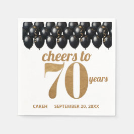 70エレガント誕生日 スタンダードカクテルナプキン