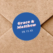 70カスタマイズレトロスタイリッシュ結婚s ラウンドシール