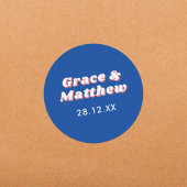 70カスタマイズレトロスタイリッシュ結婚s ラウンドシール