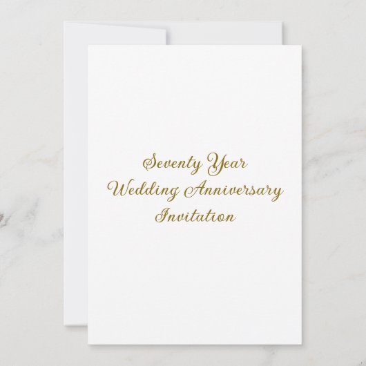 70カスタム年結婚記念写真 招待状 (裏面)