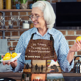 70カスタム歳の女性のための写真コラージュのギフト エプロン