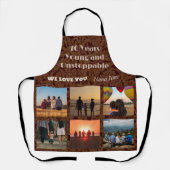 70カスタム歳の女性のための写真コラージュのギフト エプロン (正面)