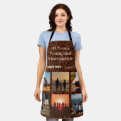 70カスタム歳の女性のための写真コラージュのギフト エプロン (着用した状態)