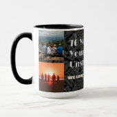 70カスタム歳の女性のための写真コラージュのギフト マグカップ (左)