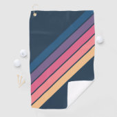 70カラフルs 80sストライプのレトロクラシックストライプ ゴルフタオル (インサイチュ)