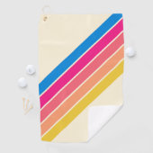 70カラフルs 80sストライプのレトロクラシックストライプ ゴルフタオル (インサイチュ)